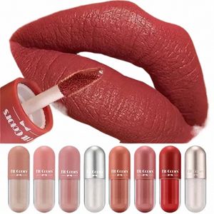 8 Colors Capsule Matte Lipstick Set Waterproof Lg Lasting Veet Sexy N Sticky Cup Moisturizing Lip Gloss Women Lips Makeup v1Ph#