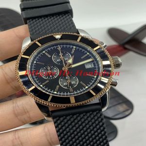 High quality watches mens Japan Quartz movement Chronograph montre de luxe rubber belt Wristwatches steel case Luxusuhr 1884 Sport225H