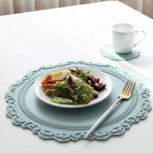 12/23/35cm Silicone Flower Placemat Tableware Oil Resistant Heat Insulation Non-Slip Tablemat Coaster Kitchen Washable Cup Pad