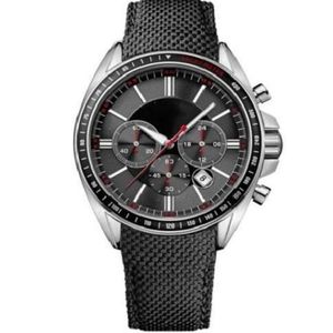 Men's Wrist Watch 1513087 Driver Sport Mens Black Leather Strap Chronograph Watch230Y