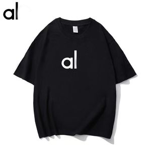 Al0 Women's Yoga Clothes Summer Leisure Sports Short-sleeved Shirt Fitness Exercise Round Neck Shirt Gym Women's Women's Fitness Clothes Al0 Al0 Ald2a3