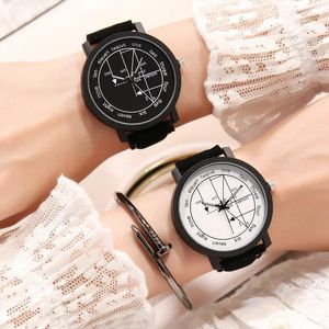Wristwatches Personalized And Minimalist Women's Fashion Trend Fashionable Belt Male High School Student Couple Watches
