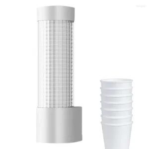 Hooks Cup Dispenser för vattenkylare kaffe Automatisk remover stor kapacitet nagelfri autoskalning transparent