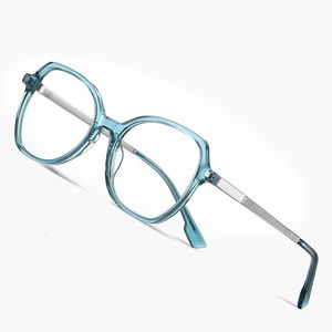 GMEI Optical Women Stylowe octanu niebieskie światło blokujące szklanki komputerowe bez stopni żeńskie kwadratowe okulary rama BJ9225 240322