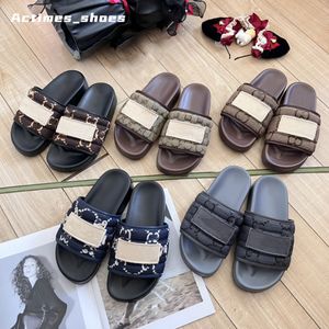 shoes designer sandals sandal slipper slippers slides sliders Comfort Mules Slide Women Summer Flip Flop Slipper Letter Sandal Soft Thick Bottom Low Heel Shoes 35-44