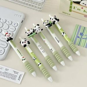 1pc Cute Panda Gel Pens With 0.5mm Point And Push Button - Quick Dry Black Ink For Students