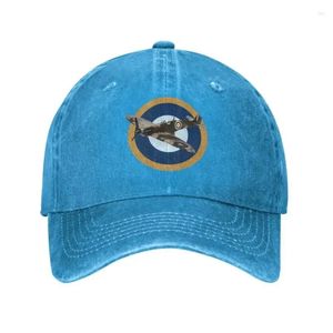 Ball Caps Baumwolle RAF Spitfire Baseball Cap Männer Personalisierte Unisex Britische Kampfflugzeug Roundel Flugzeug Papa Hut Outdoor