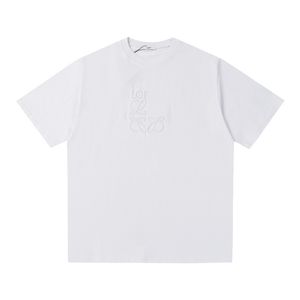 Kvinnors designer t skjortor Löst överdimensionerad tee -klädmode topp kvinnan lowewe casual bröst bokstav skjorta sommar gata shorts hylsa kläder kvinnor tshirts xx