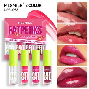 4 teile/satz Feuchtigkeitsspendende Lip Gloss Transparent Lip Öl Feuchtigkeitsspendende Lip Glasur Praller Feuchtigkeitsspendende Make-Up Flüssigen Lippenstift Lippen Kosmetik