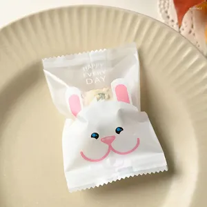 Gift Wrap AQ Milk White Semi Transparent Simple Style Baby Shower Handmade Food Package Bag Head Decor DIY Machine Sealed