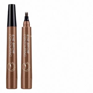 tattoo Eyebrow 3D liquid Ink Pen waterproof 4 fork pencil brow Eyes Makeup Female Cosmetics 5 Natural Color Available TSLM1 B3Cc#