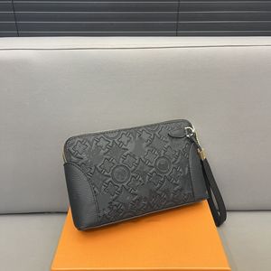 24SS Men's Luxury Designer Code Lock Cowhide Clutch Bag Card Bag Wallet Wrist Bag Armpit Bag Multifunctional Men's Bag 26CM Fwaqu