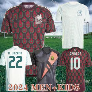 2024 2025 Meksyk piłkarski koszulka do domu 24 25 Raulchicharito lozano dos santos klubowa koszula piłkarska Kit H.Lozano Men Sets Fan Fan Wersja xxxl 4xl