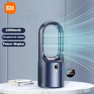 Fans Xiaomi Ny Bladeless Fan LED Display Desktop Faneless Blade Cooler Cooling Fan för Office Portable Silent Fan Typec Charging