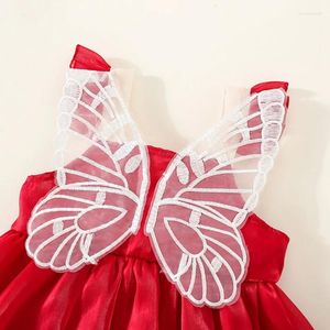Abiti da ragazza Abito da principessa per ragazze Eleganti ali di farfalla Casual A-Line Party per abiti estivi da spiaggia