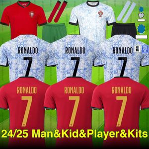 24/25 Portugalia koszulka piłkarska Ruben Ronaldo B.fernandes 2024 Euro Cup Football Shirto Shirt Men Kit Kit Kids Sets Puchar Świata