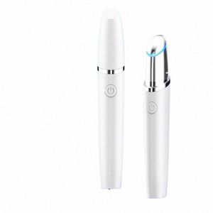 2022 Bestförsäljande Mini Electric Beauty Wand Red Blue Light Therapy uppvärmd Vibrati Lip Eye Bag Massage Pen Lyft Eye Relax H4TW#