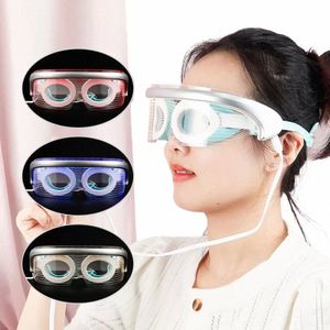 LED Phot Eye Massager Light Therapy Anti Aging Eye Skin Aperte Vibrati Beauty Device Hot Compr Relaxante Muscle Blindfold b6YT #