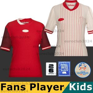 2024 Canadá Jersey Maillot de Foot Copa América Cup Kids Kit 2025 Seleção Canadense Camisa de Futebol 24/25 Home Away Player Versão BUCHANAN DAVIES DAVID