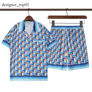 ファッションブランドデザイナーメンズTシャツCASA BLANCA SUMMER高品質のヒップホップトップドレスシャツスリムフィットメンカジュアルカジュアルトップクモリシャツシャツ7332
