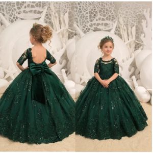 Flower Girl Dresses For Wedding Long Princess Girls Pageant Holy Birthday Party Prom Communion Costumes Baptism A Dream Gift 240313