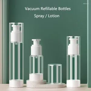 Storage Bottles Airless Vacuum Refillable Portablere Empty Lotion / Spray Bottle 15-100ML Travel Pump Toiletry Cosmetic Container