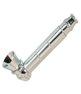 Formax420 Silver 80mm Längd Metall Reting Pipe Straight Pocket Pipe Hand Herb Smoking Accessories 3618051