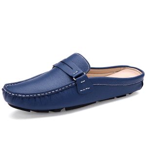 Scarpe giovani mocassini casual scarpe blu scarpe pigra pigra medipano semile leggere comode antislip uomini che passeggiano con pilota scarpe dimensioni 3944