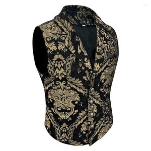 Men's Vests Suit Waistcoat Daily Holiday Button Decorative Pattern Fashion Men Single Breasted Sleeveless Slim Fit Stylish