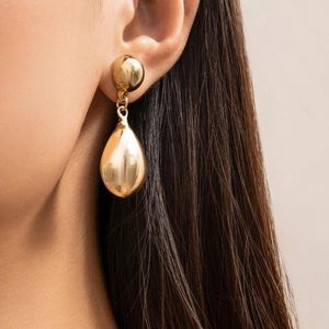 Stud Earrings Minimalist Versatile Droplet Shaped For Women French Style Temperament Circular Pendant Ear Designer Jewelry