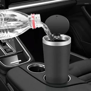 Interior Accessories Car Mini Trash Can Cup Holder Bin Leak-proof Odor Blocking Waterproof Accessory Waste For SUV Sedan TruckDrop