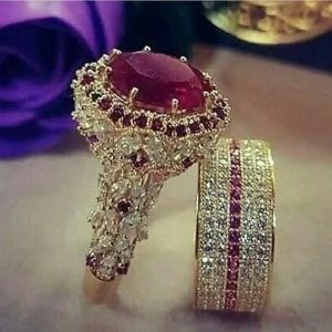 Fashion Luxury Princess 14K White Gold Ring Cubic Zircon Bridal Marriage Elegant Accessories Brilliant Rings for Women Couple Wedding Jewelry