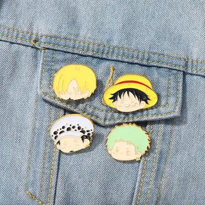 Infância japonesa quadrinhos personagens de uma peça pin esmaltado Bonito Anime Filmes Jogos Pinos esmaltados rígidos Coletar broche de desenho animado Mochila Chapéu Bolsa Colarinho Lapela Emblemas