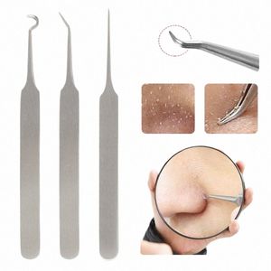 Profi stainl Steel Blackhead Remover Tweezers Home Needlesニキビの傷のトリートメントフェイススキンケアビューティーツールY3xc＃