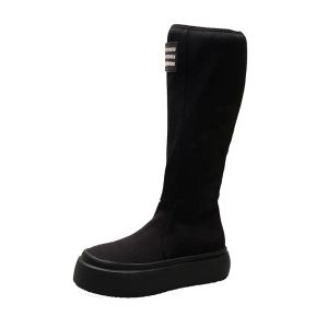 Сапоги New Designer Conting High Platform Boots для женщин, мод, повседневное увеличение рыцар, женская весенняя осень зимняя обувь, дамы