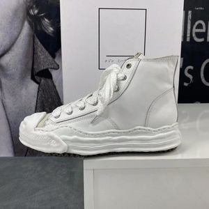 Casual skor japansk koreansk stil cowhide upplösning mmy manlig sneaker mihara trend par läder plattform fritid kvinnor