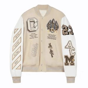 European and American Fashion Letter Embroidered Jackets Unisex Couple Contrasting Color Y2K Hip Hop Loose Leather Jacket 240312