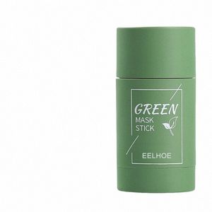 Очищающая маска с зеленым чаем для лица, средство для удаления угрей и прыщей, глубокое очищение пор, осветляющая очищающая маска для лица с глиной матча N2lu #