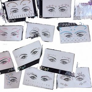 festival Face Stickers Diamd Makeup Body Art Eyeliner Tattoos Party Bady Make Up Tools Eye Rhinestes Glitter Face Jewelry p9YR#