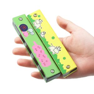 2024 Children’s Wood Munnonica Toy Musical Instrument 16 Holes Double Row Blowing Cartoon munnonica munnonica