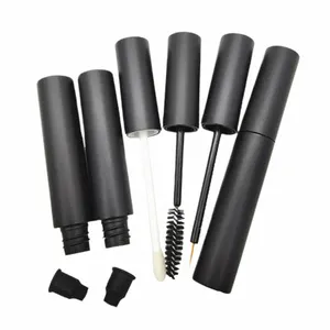 30/50pcs Refillable Bottle Plastic Empty Tube 10ML Matte Black Lip Gloss Eyel EyeLine Tube Packing Ctainer Cosmetic Bottles b0ha#