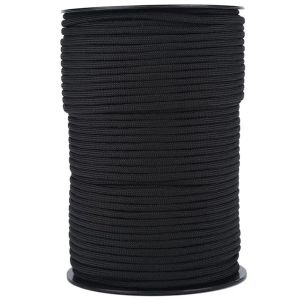 Paracord Black Parachute Cord Clothesline DIY Tent Lanyard Strap 100m Length 180g 1pc Outdoor Camping Outdoor Brand New