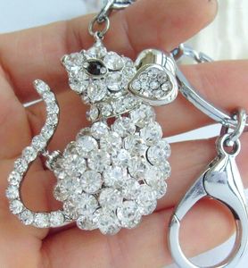 Keychains Clear Österrikiska kristalldjurmusråtta Keychain Pendant K03276C8