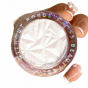 Brightening Face Highlighter Palette Waterproof Mochrome Pearlescent White Sier Destaque Maquiagem High Gloss Face Reparação Q88k #