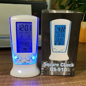 Table Clocks 510 Mini Small Alarm Clock Digital Led Luminous Music Mute Lazy Electronic With Temperature