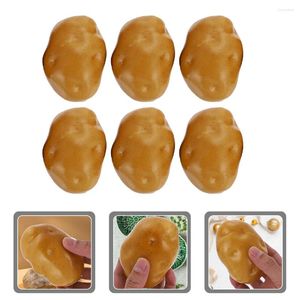 Decorative Flowers 6 Pcs Simulation Potato Props Shop Display Ornament Models Artificial Exquisite Resin Simulated Home Decor