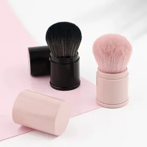 Makeup borstar utdragbar kosmetisk borste mjuk fluffig efterbehandling pulver prickad bärbar med stor storlek lock