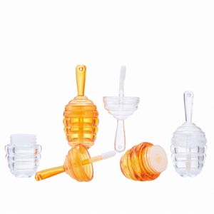 5ml Clear Transparent Amber Hey Plastic Lip Gloss Empty Tube Cosmetic Lipgloss Jar Packaging Ctainer Refillable bottle R1up#