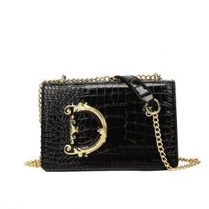 Toppdesigner 10A Crocodile Chain Bag designer axelväska premium läder kvinnor handväska avslappnad allt crossbody liten fyrkantig väska handväska