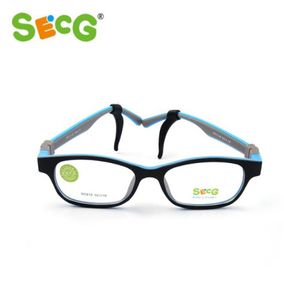 SECG OPTISKA BARN Glasögon Frame TR90 Silikon Glasögon Barn Flexibla skyddande barnglasögon Diopter Gelglas Rummi8063676